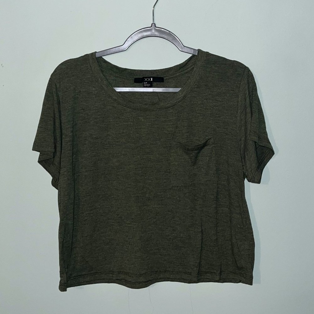 Green Forever 21 Crop Top